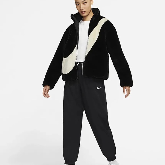 Nike Faux Fur Jacket, NIKE SWOOSH - Picture 4 of 14
